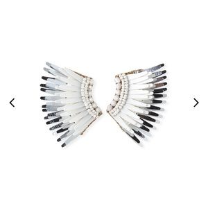 Mignonne Gavigan mini Madeline silver white statement earrings